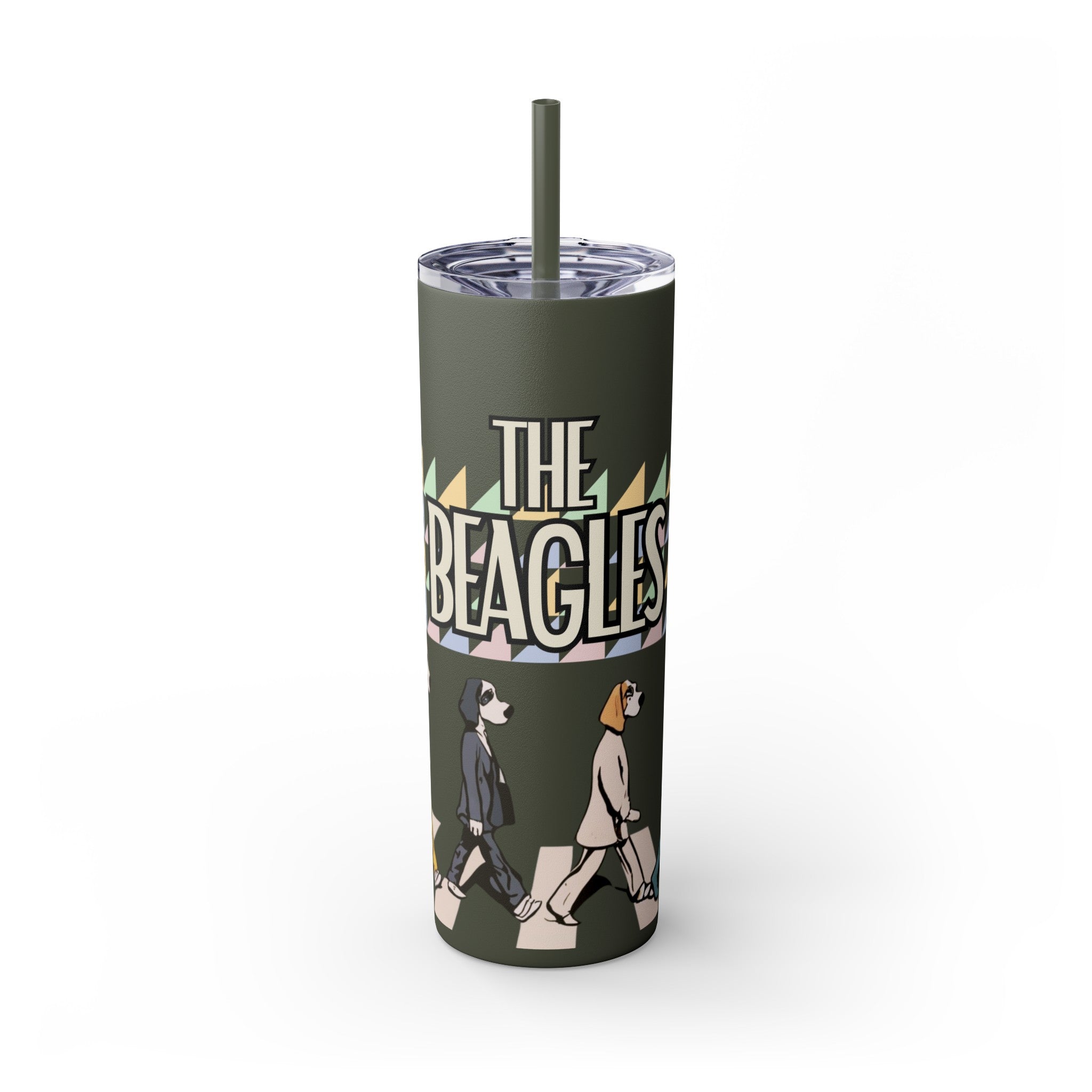 The Beagles - Skinny Tumbler with Straw, 20oz