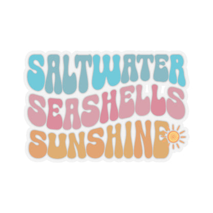 Saltwater Seashells Sunshine Kiss-Cut Stickers