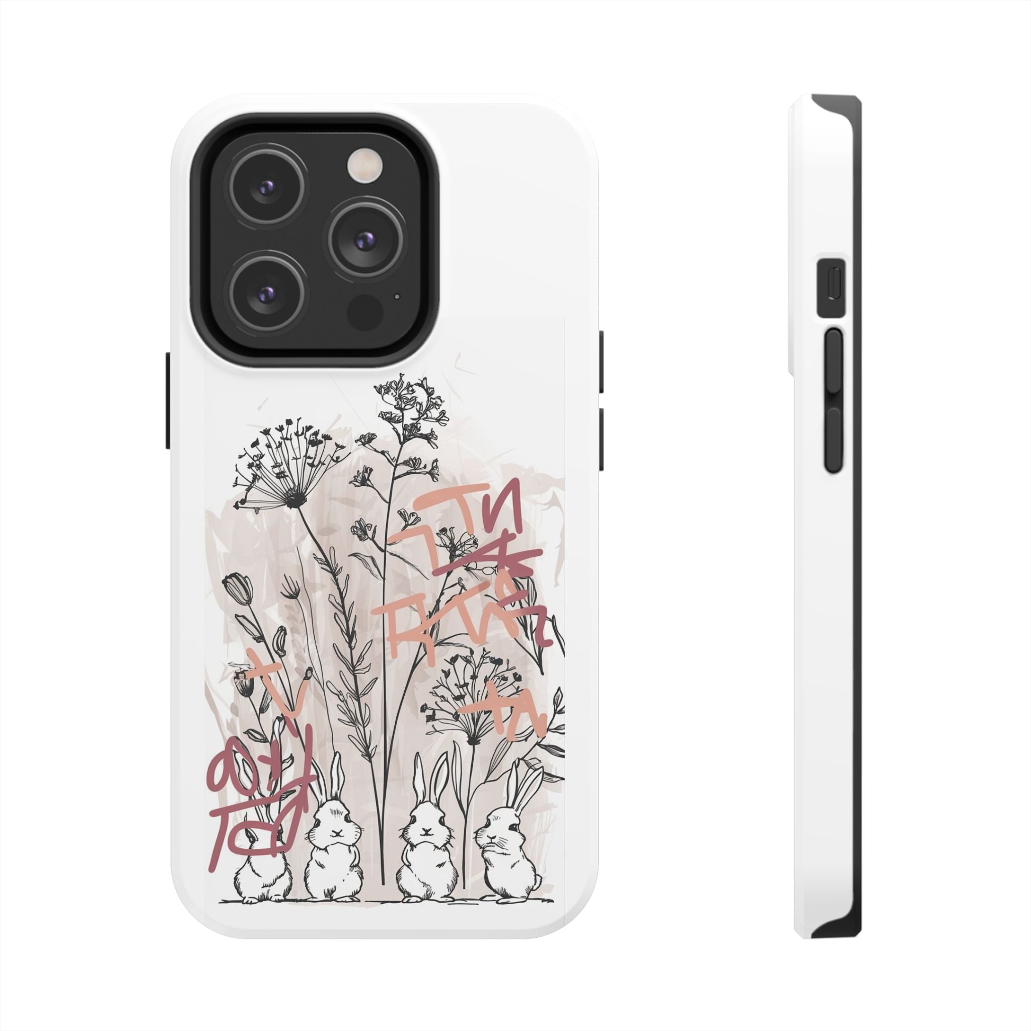 Grafitti Barden Bunnies - Tough Case for iPhone 14, 15, 16 - Spruced Roost