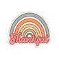 Thankful Rainbow Thanksgiving Kiss-Cut Stickers