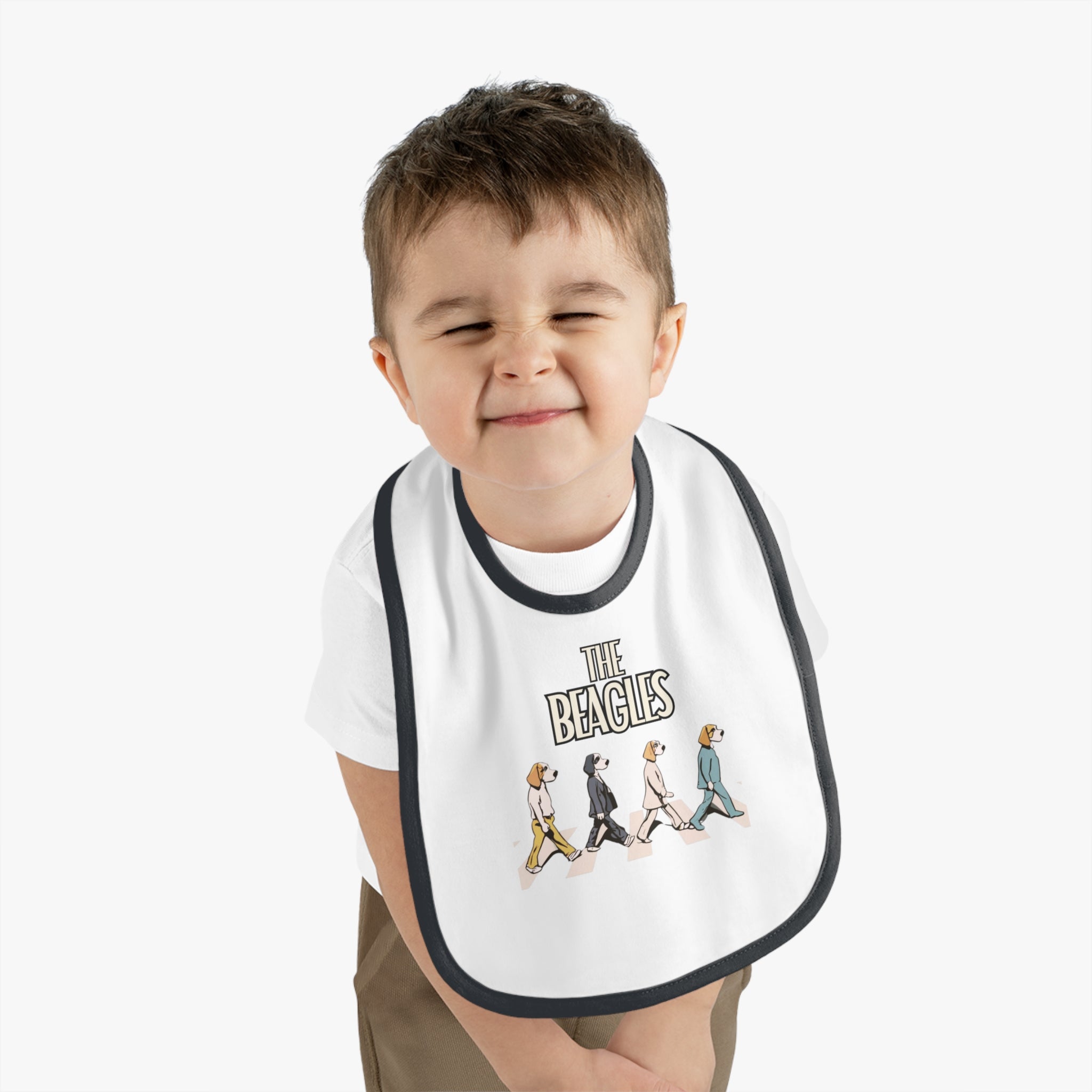 Baby Contrast Trim Jersey Bib