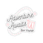 Adventure Awaits Bon Voyage Paris France Kiss-Cut Stickers