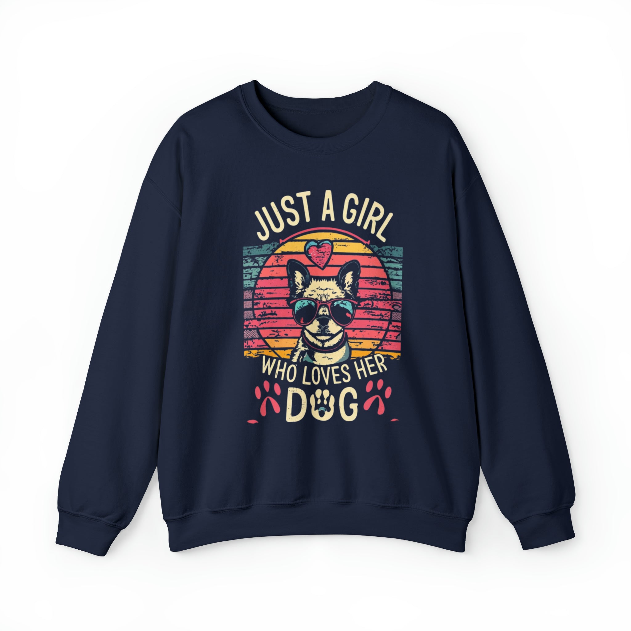Just a girl who loves her Dog - Unisex Heavy Blend™ Crewneck Sweatshirt