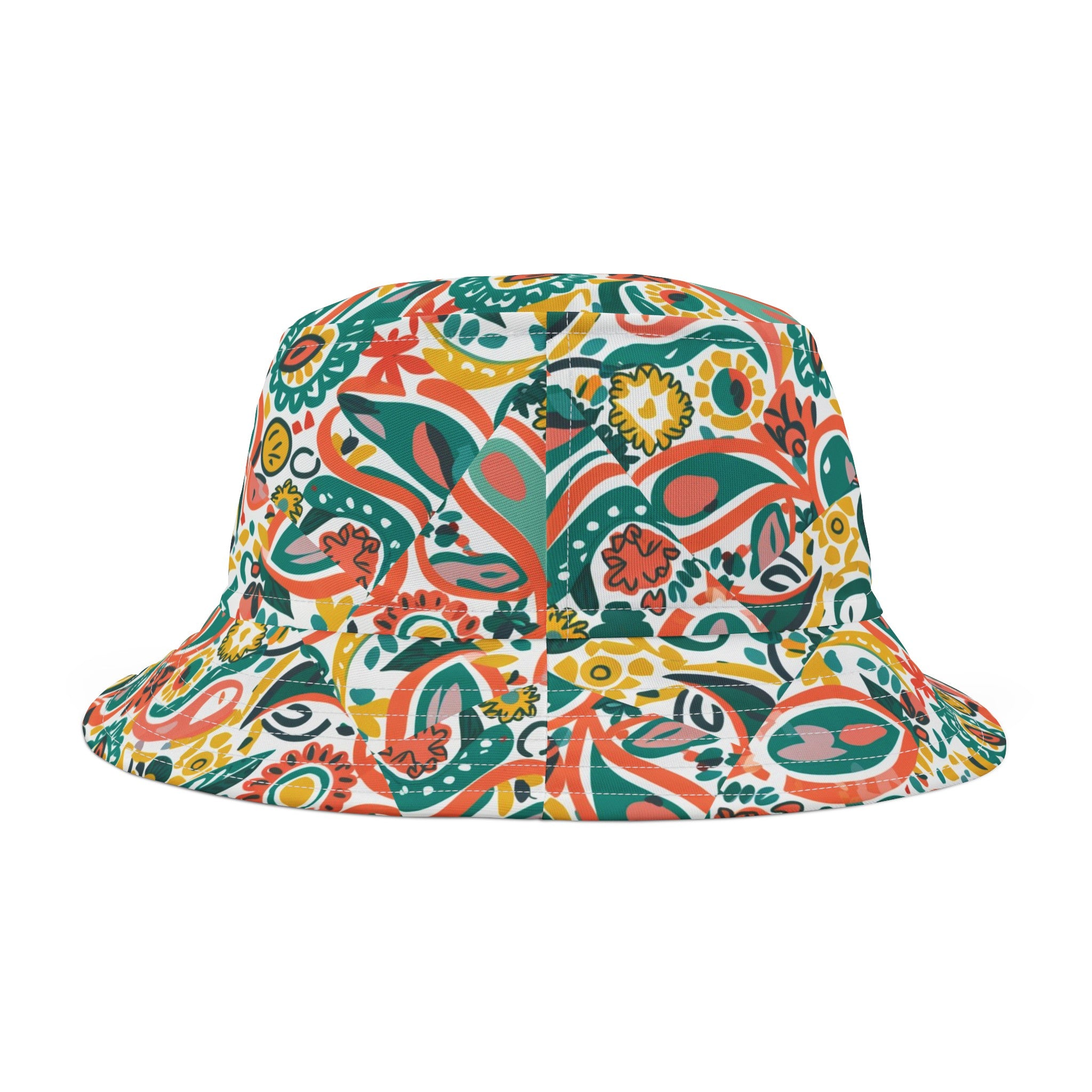 Paisley Persimmon Bucket Hat (AOP)