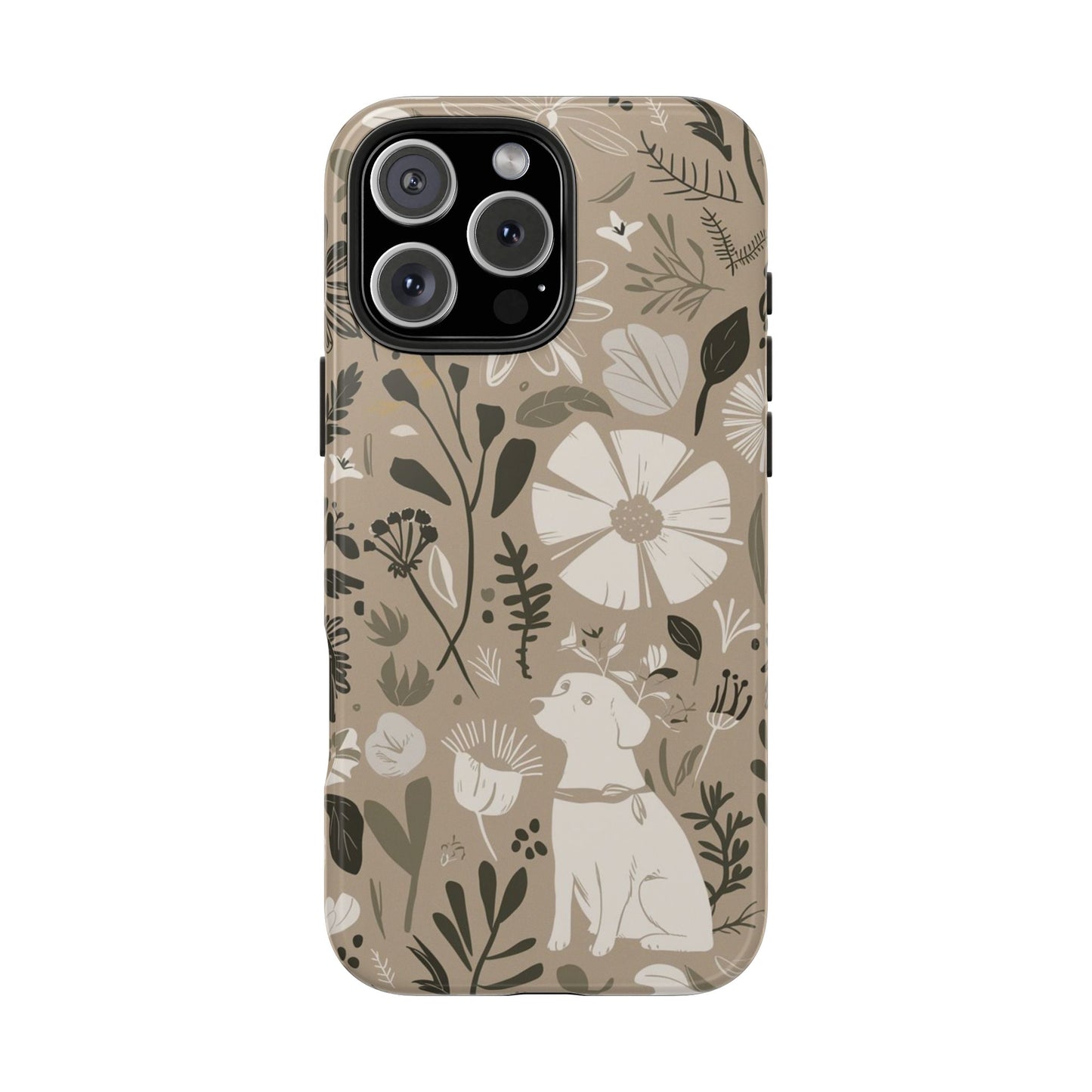 Natural Flower Dog - Tough Case for iPhone 14, 15, 16