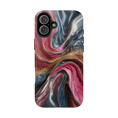 Metallic Swirl - Tough Case for iPhone 14, 15, 16