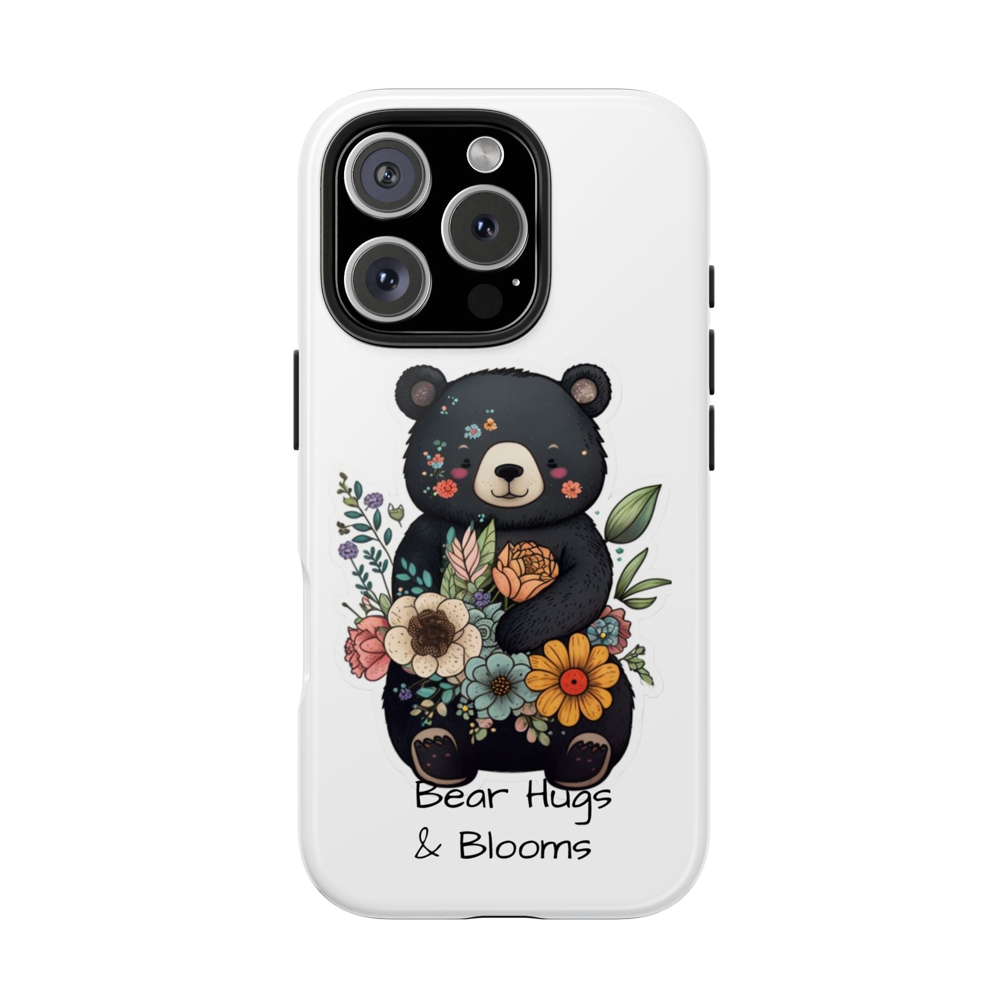 Bear Hugs & Blooms - Tough Case for iPhone 14, 15, 16 - Spruced Roost