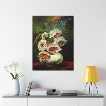 Vase with Peonies - Vincent van Gogh - Canvas Gallery Wraps