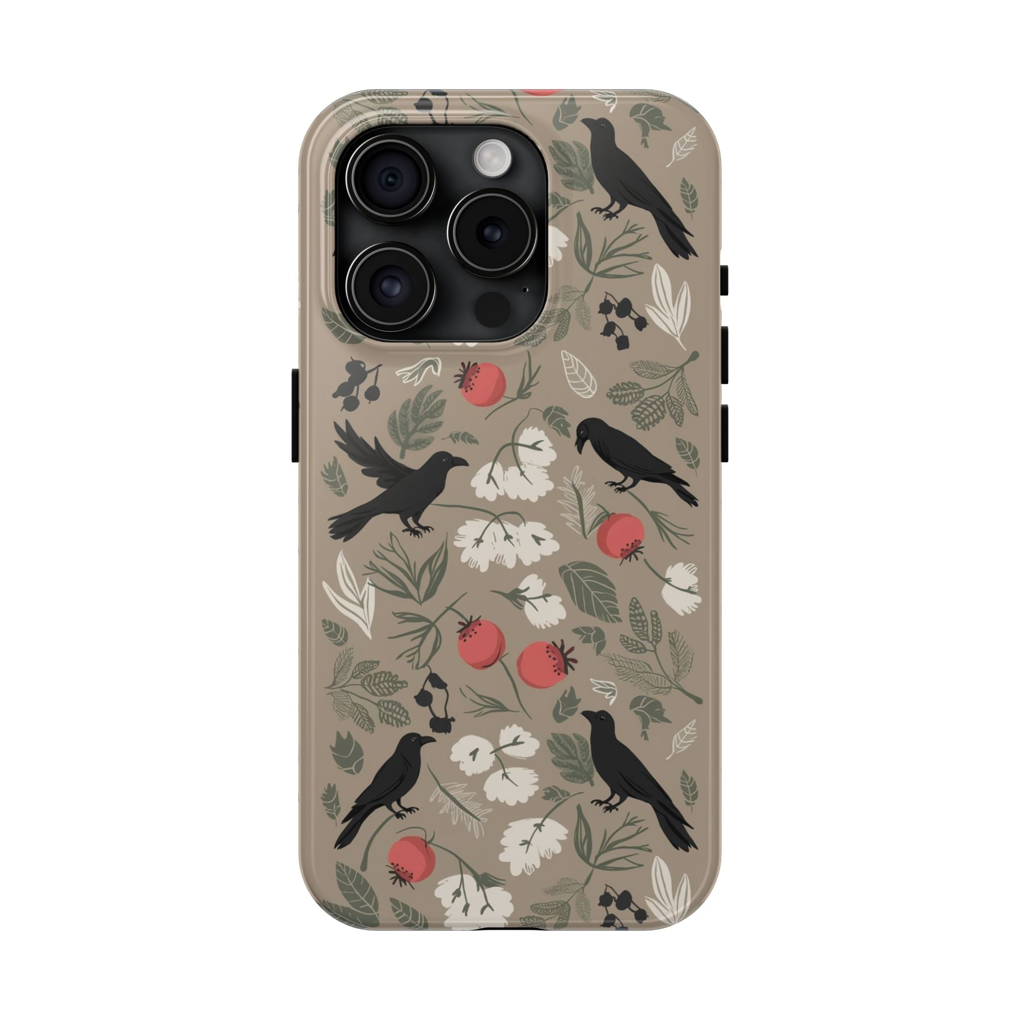 Black Crows Berries - Tough Case for iPhone 14, 15, 16