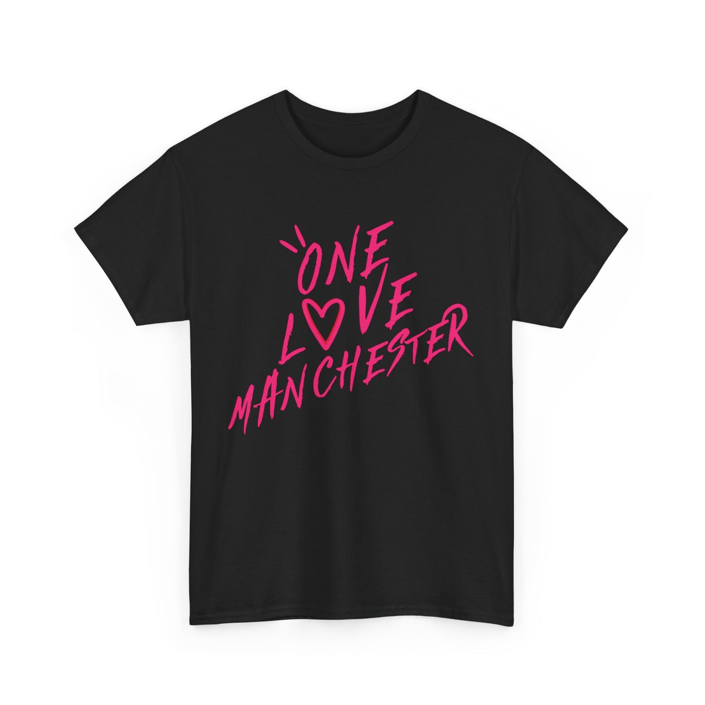 One Love Manchester Hot Pink - Unisex Heavy Cotton Tee