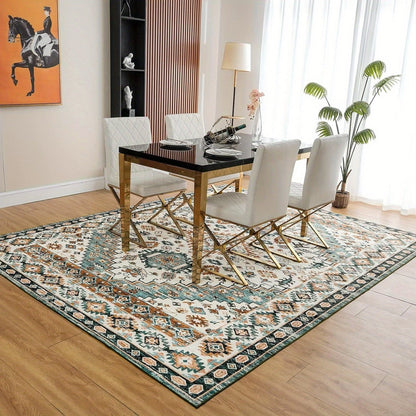 Saigewood Grove - 5 Sizes - Machine Washable, Low-Pile, Vintage Boho Non-Slip Rug
