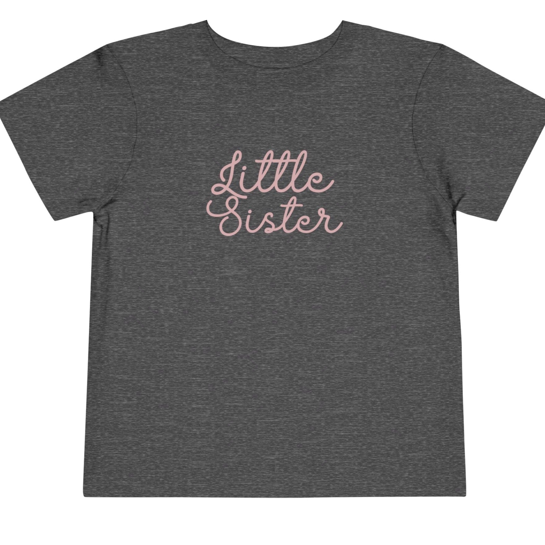 Pink Cursive - Little Sister Onesie - Long-Sleeve Organic Bodysuit