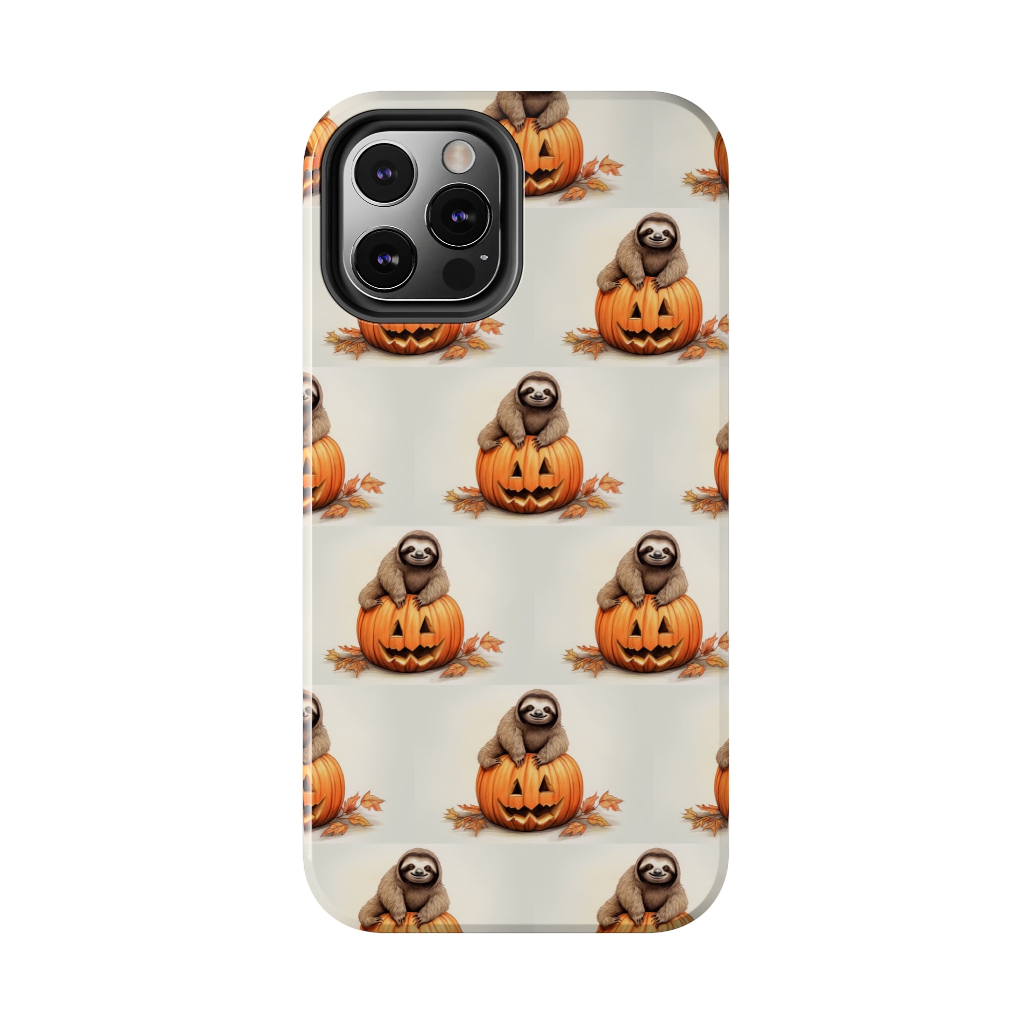 Happy Halloween Sloth on Pumpkin - Tough iPhone Cases -21 Sizes