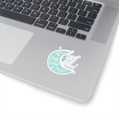 Stay Wild - Untamed Spirit Soars Teal - Kiss Cut Stickers