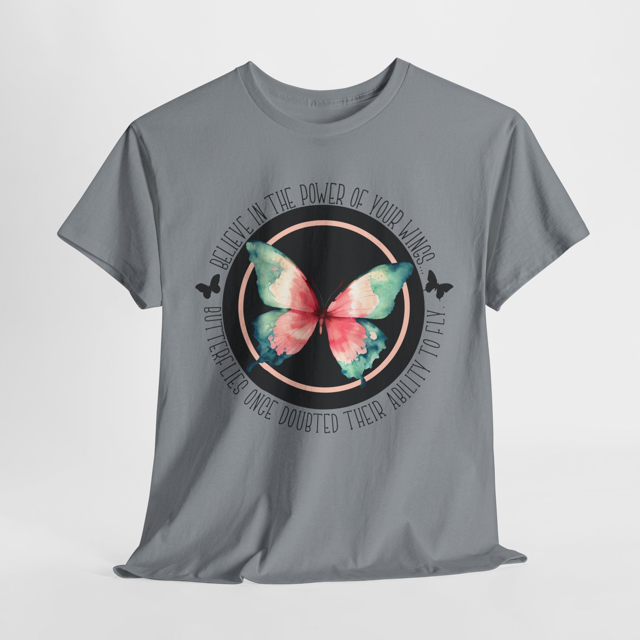 Believe in the Butterfly - Unisex Heavy Cotton Tee - Spruced Roost