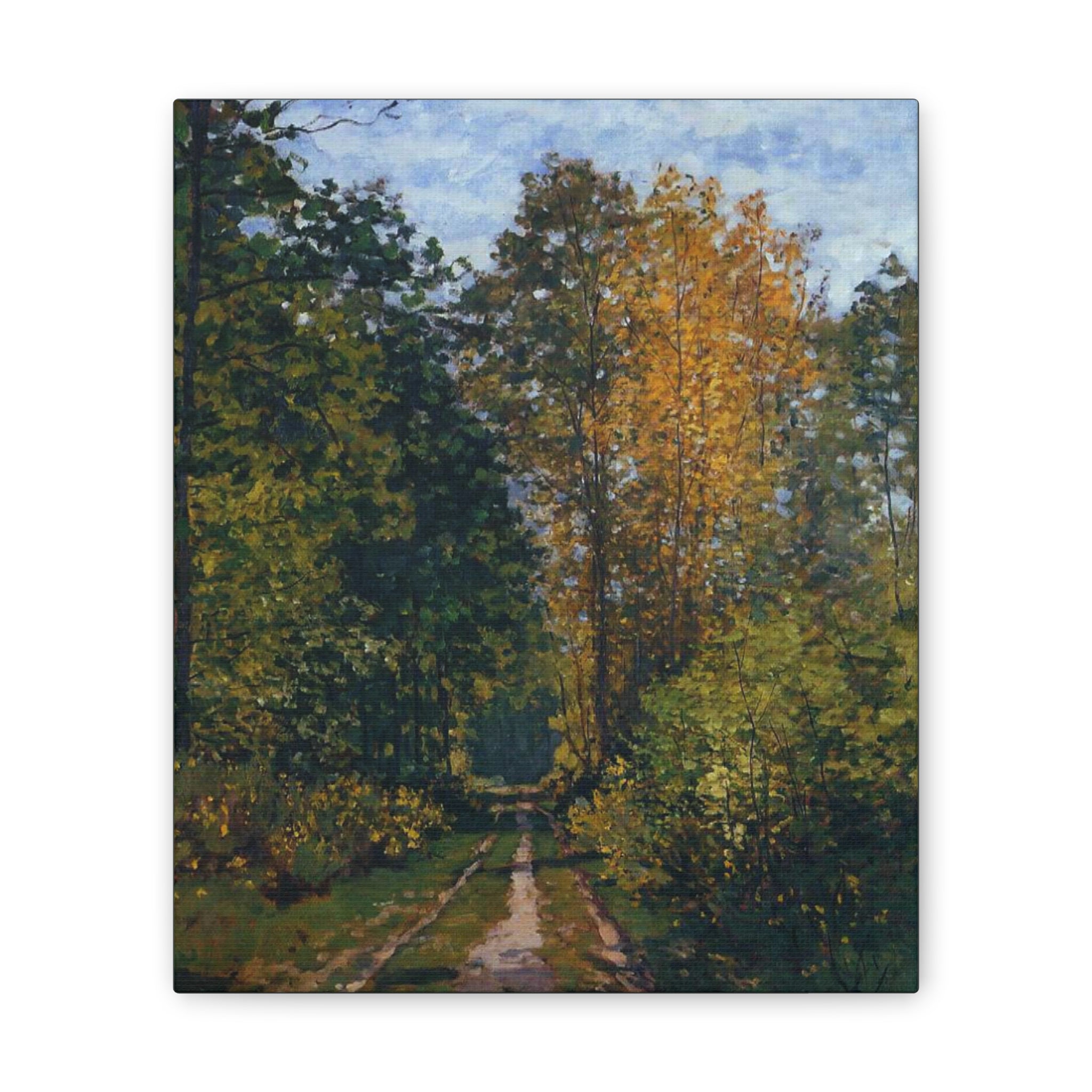 Wooded Path 1865 - Claude Monet - Canvas Stretched, 0.75"