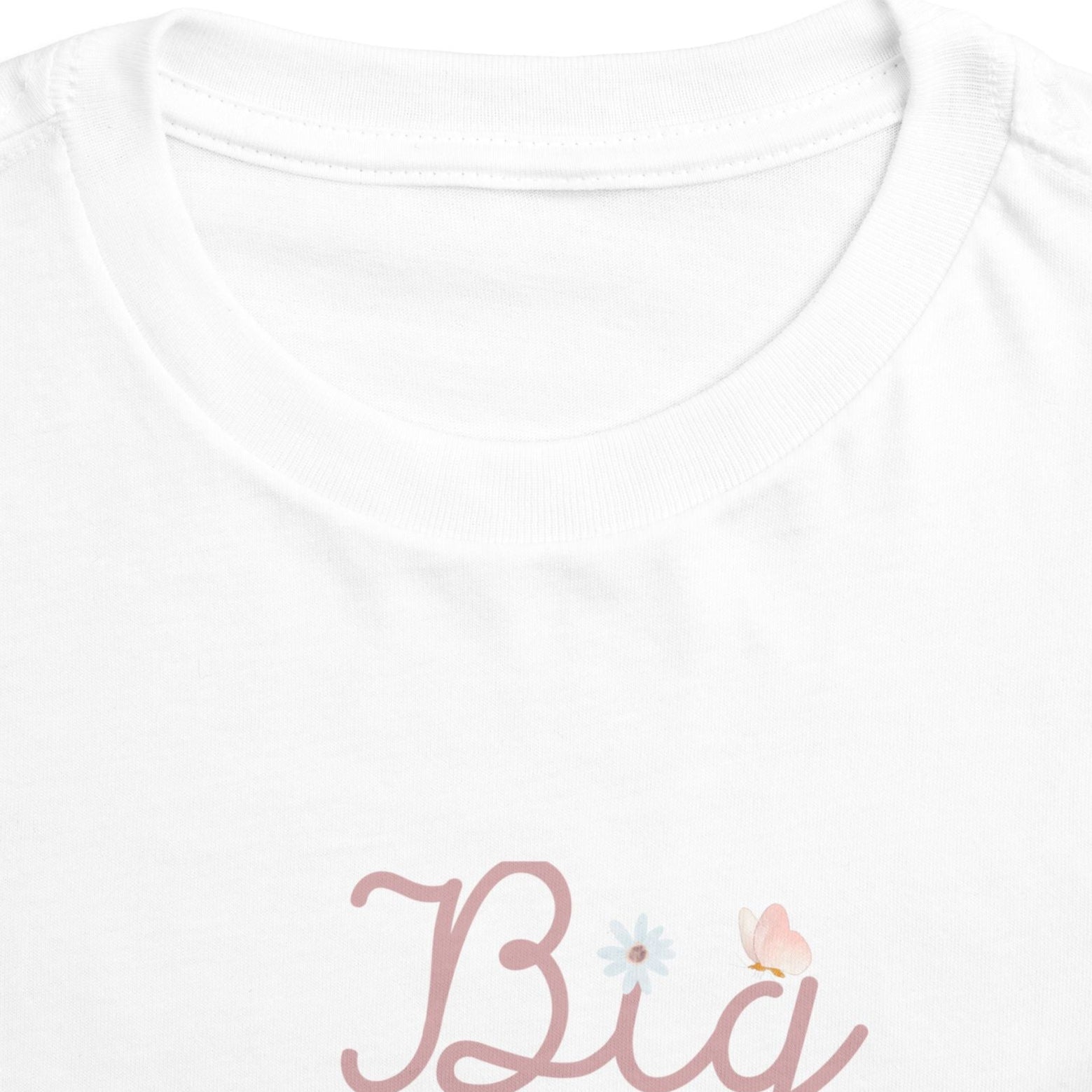 Daisy Pink Cursive - Big Sister Kids' T-Shirt 2T, 3T, 4T, 5T