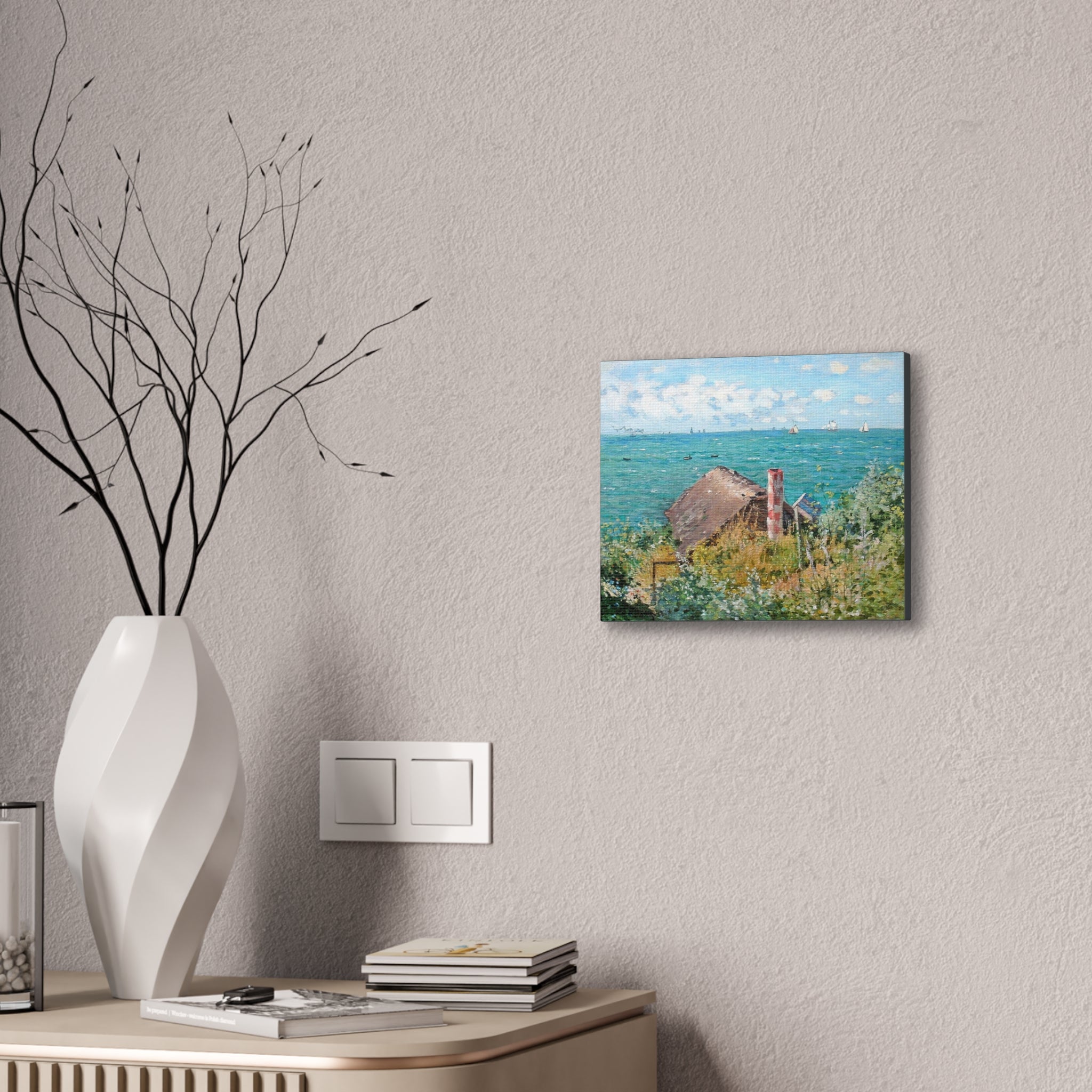 The Cabin at Saint-Adresse Claude Monet Canvas Stretched, 0.75" - Spruced Roost