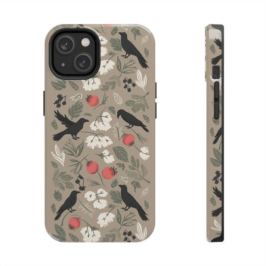 Black Crows Berries - Tough Case for iPhone 14, 15, 16