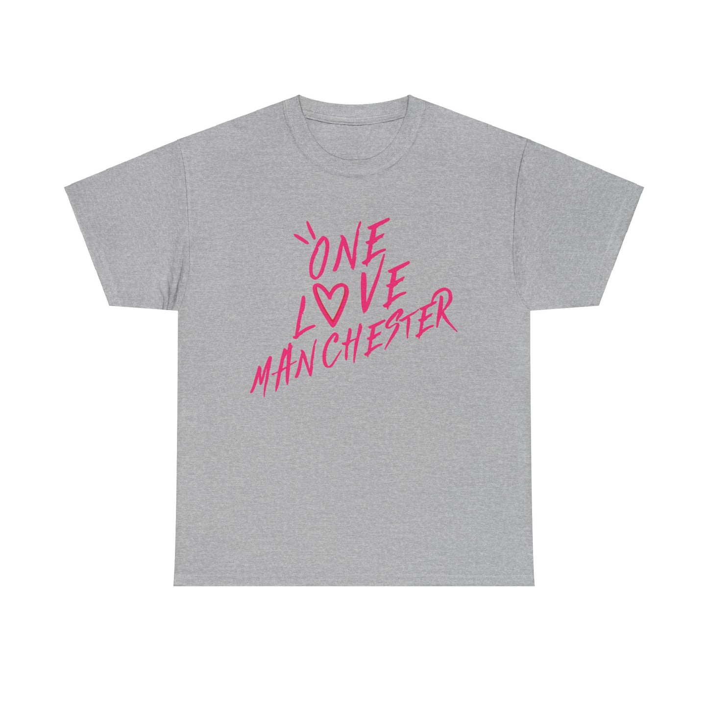 One Love Manchester Hot Pink - Unisex Heavy Cotton Tee