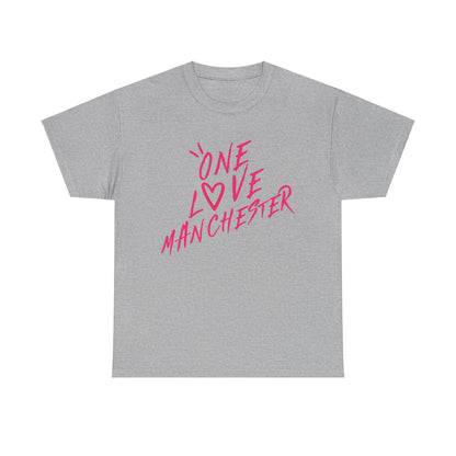 One Love Manchester Hot Pink - Unisex Heavy Cotton Tee