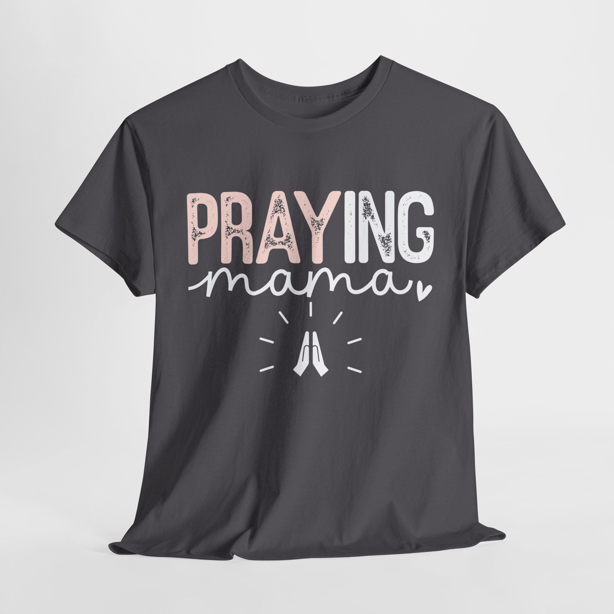 Praying Mama White Pink Unisex Heavy Cotton Tee - Spruced Roost