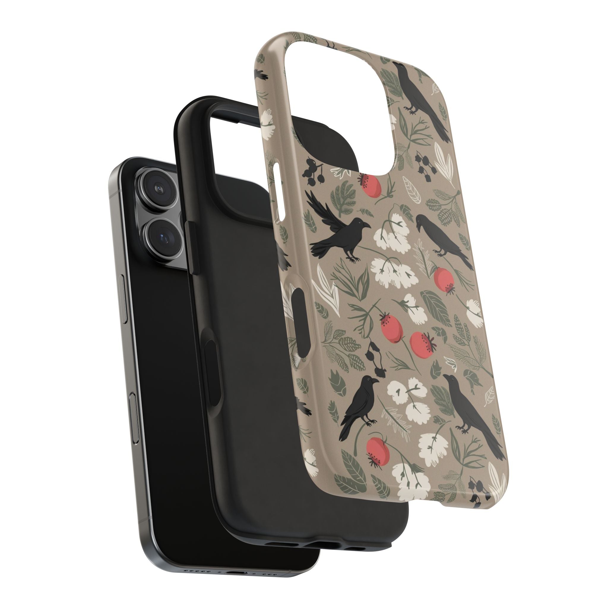 Black Crows Berries - Tough Case for iPhone 14, 15, 16 - Spruced Roost