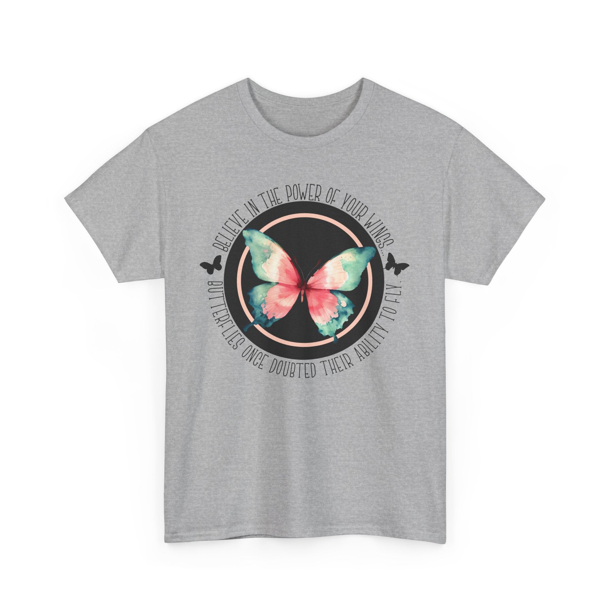 Believe in the Butterfly - Unisex Heavy Cotton Tee - Spruced Roost
