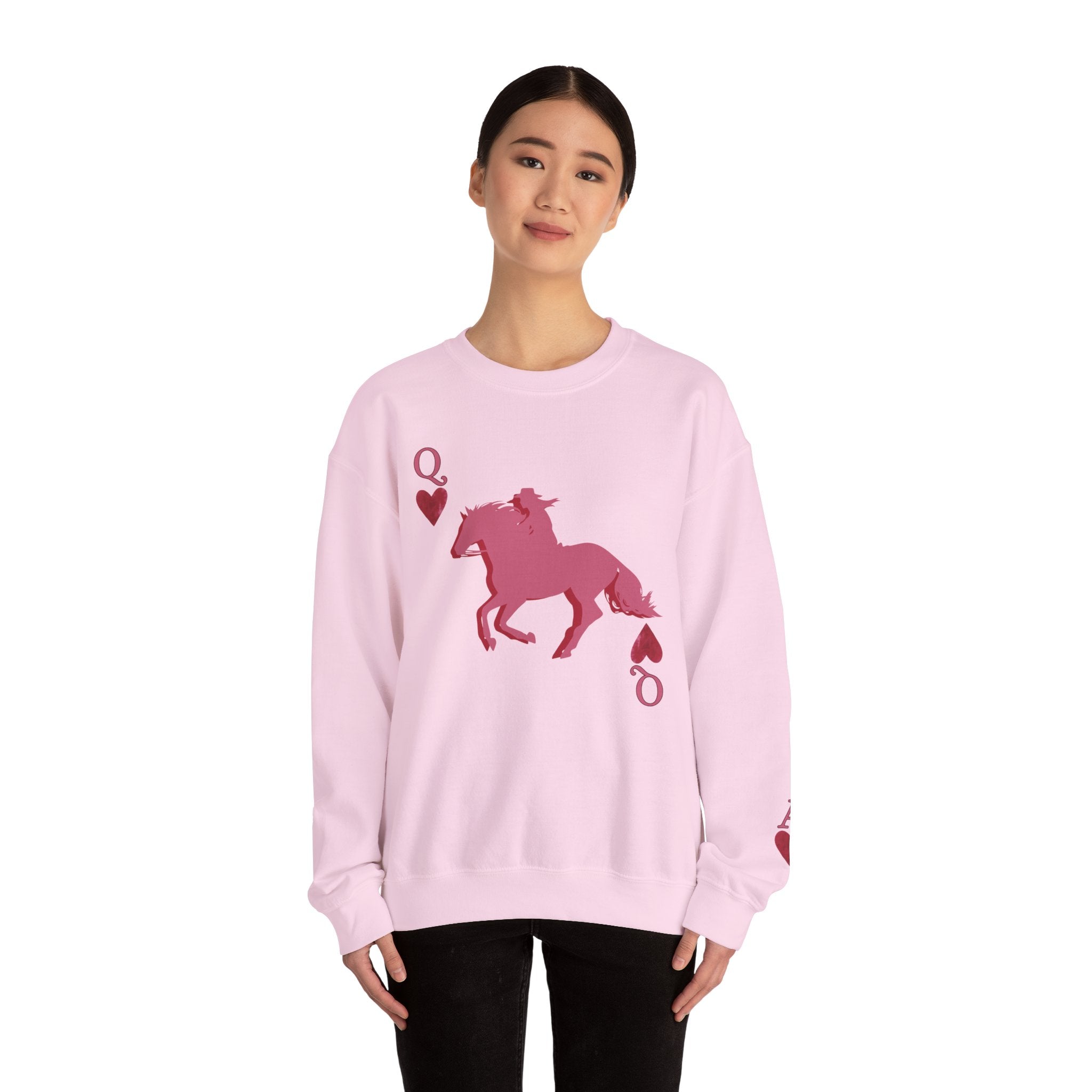 Queen of Hearts  - Ace up your sleeve - Cowgirl Queen rewneck Sweatshirt — - Spruced Roost