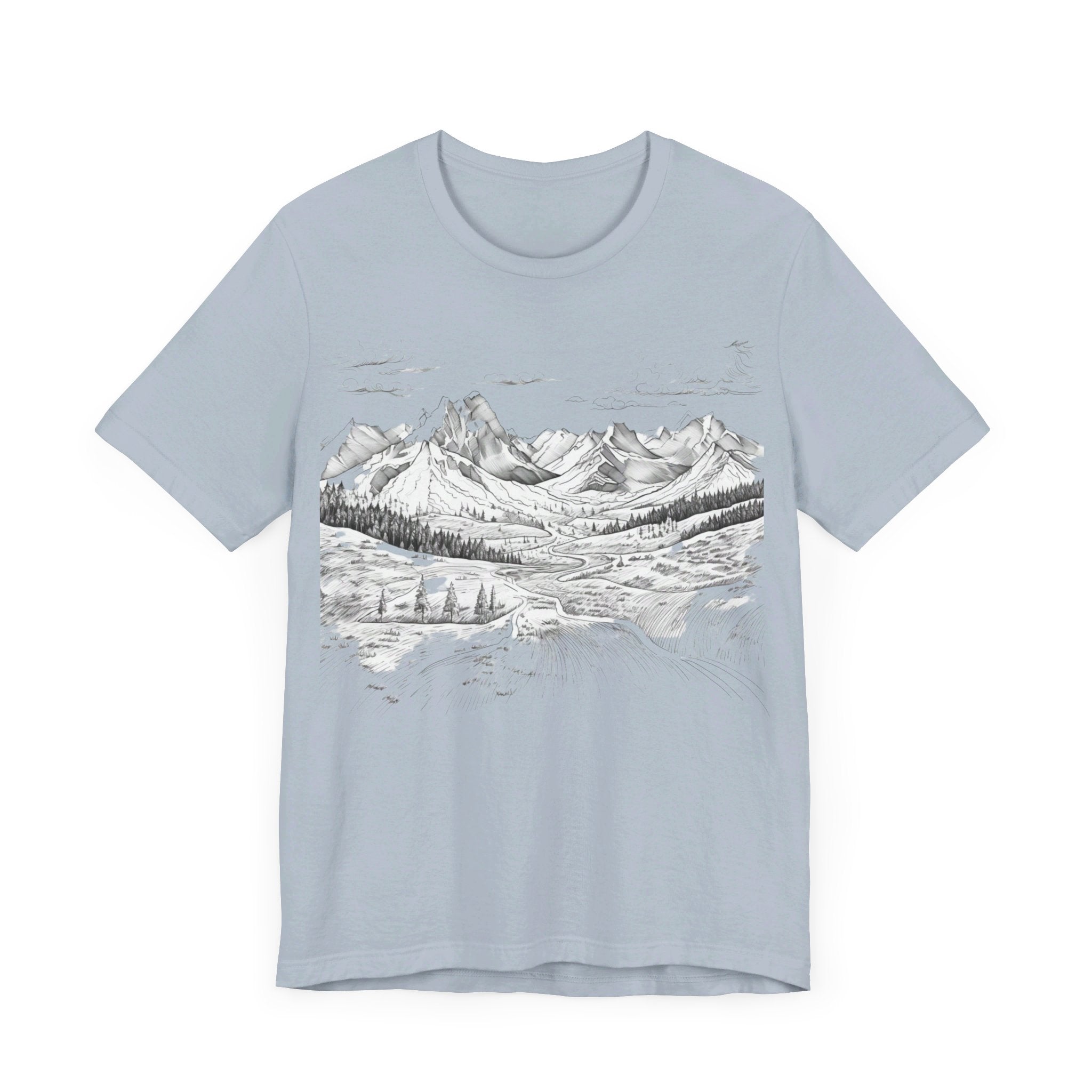 Chugach Valley Alaskan Wilderness - Unisex Jersey Short Sleeve Tee