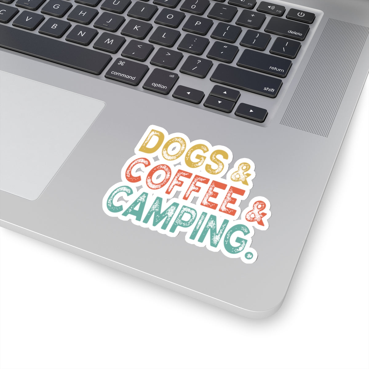 Dogs & Coffee & Camping.  Kiss-Cut Stickers