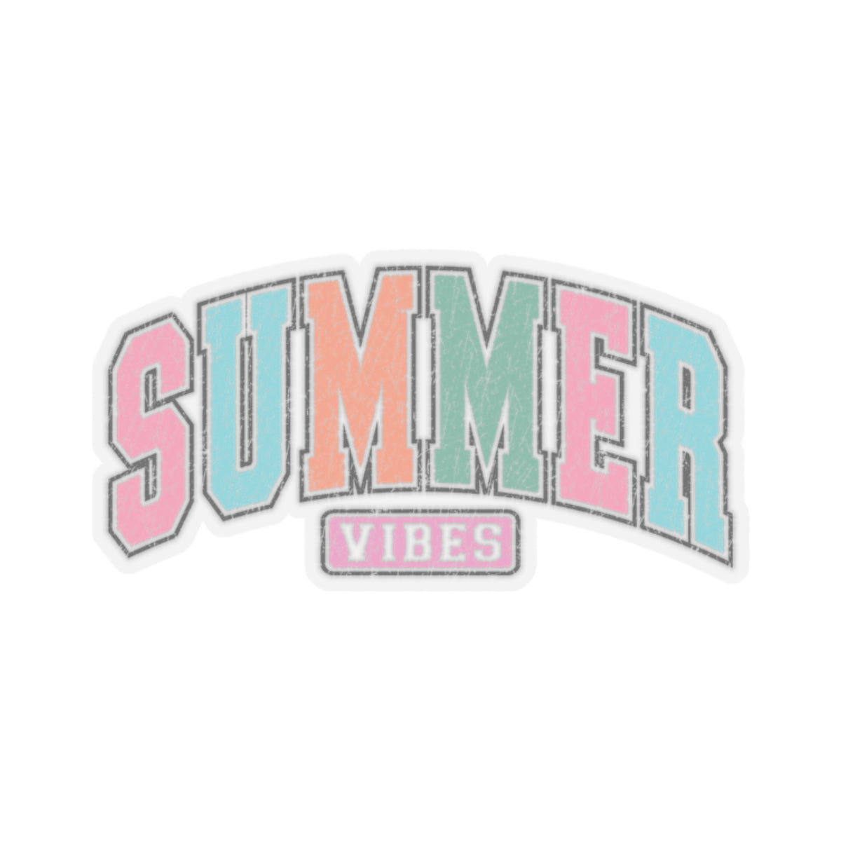 Summer Vibes Vintage Kiss-Cut Stickers