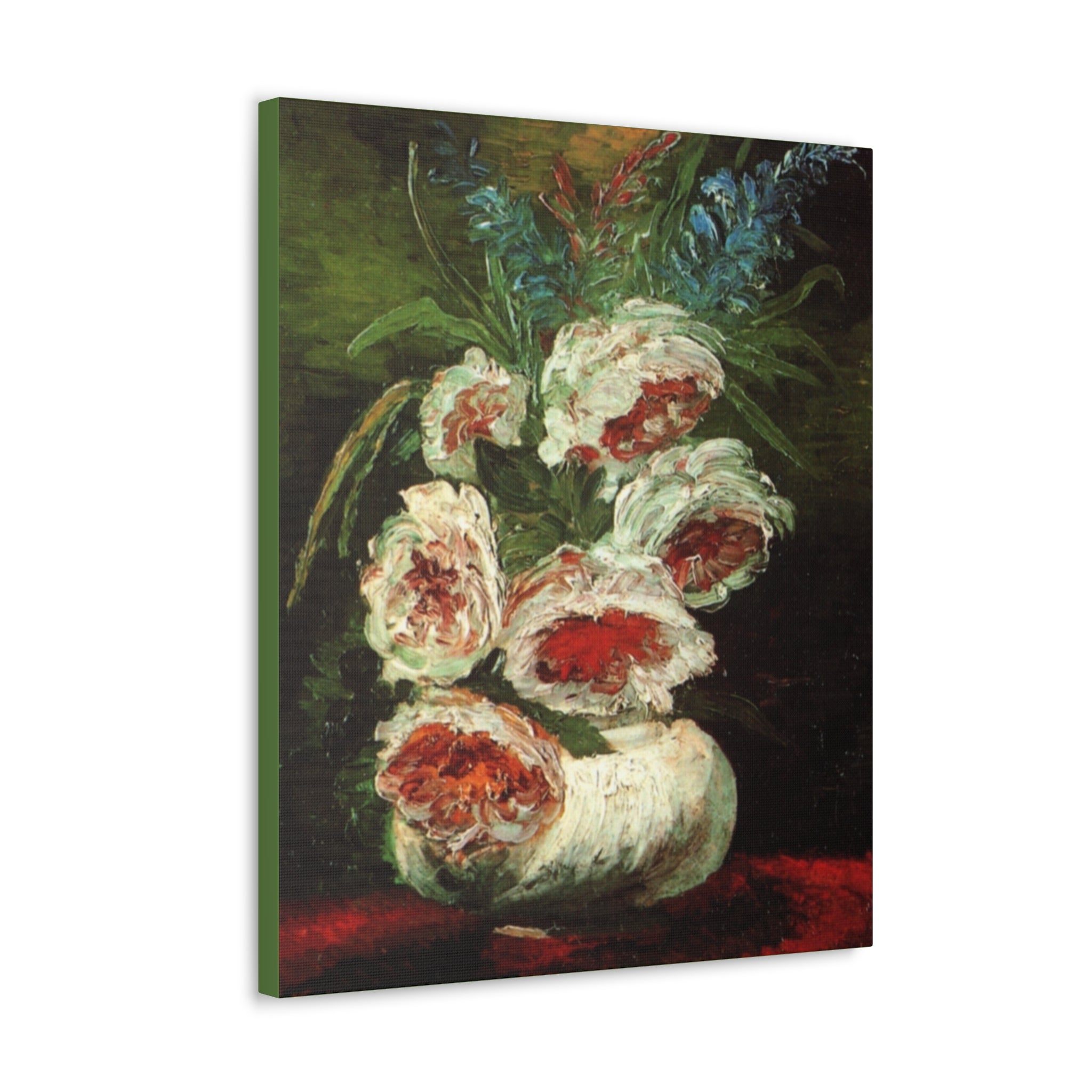 Vase with Peonies - Vincent van Gogh - Canvas Gallery Wraps - Spruced Roost