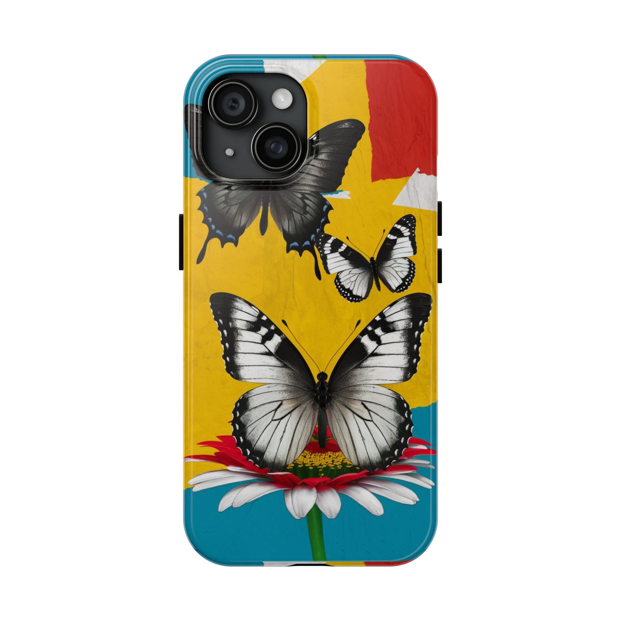 Abstract Gerber and Butterfly -  Tough Case for iPhone 14, 15, 16 - Spruced Roost