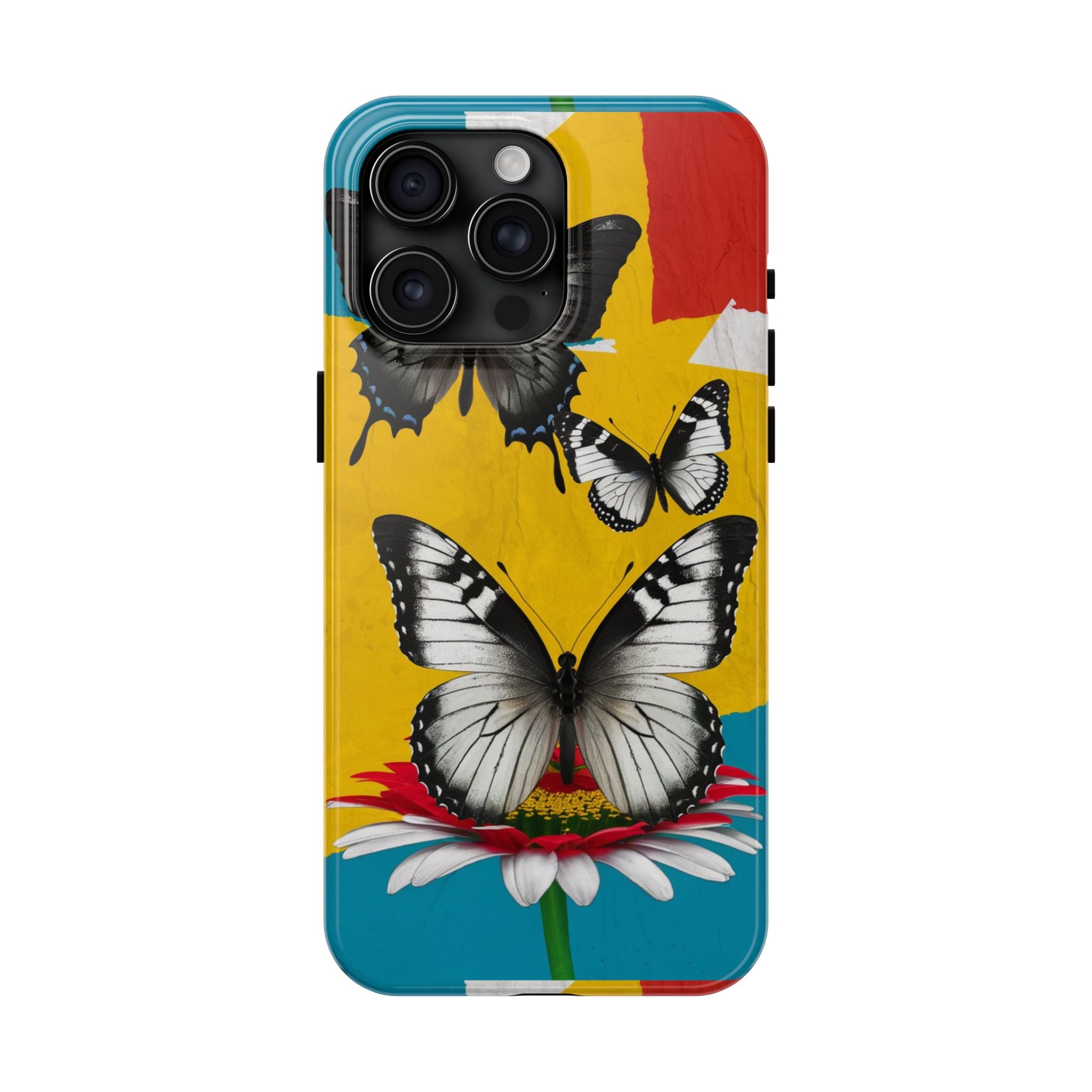 Abstract Gerber and Butterfly -  Tough Case for iPhone 14, 15, 16