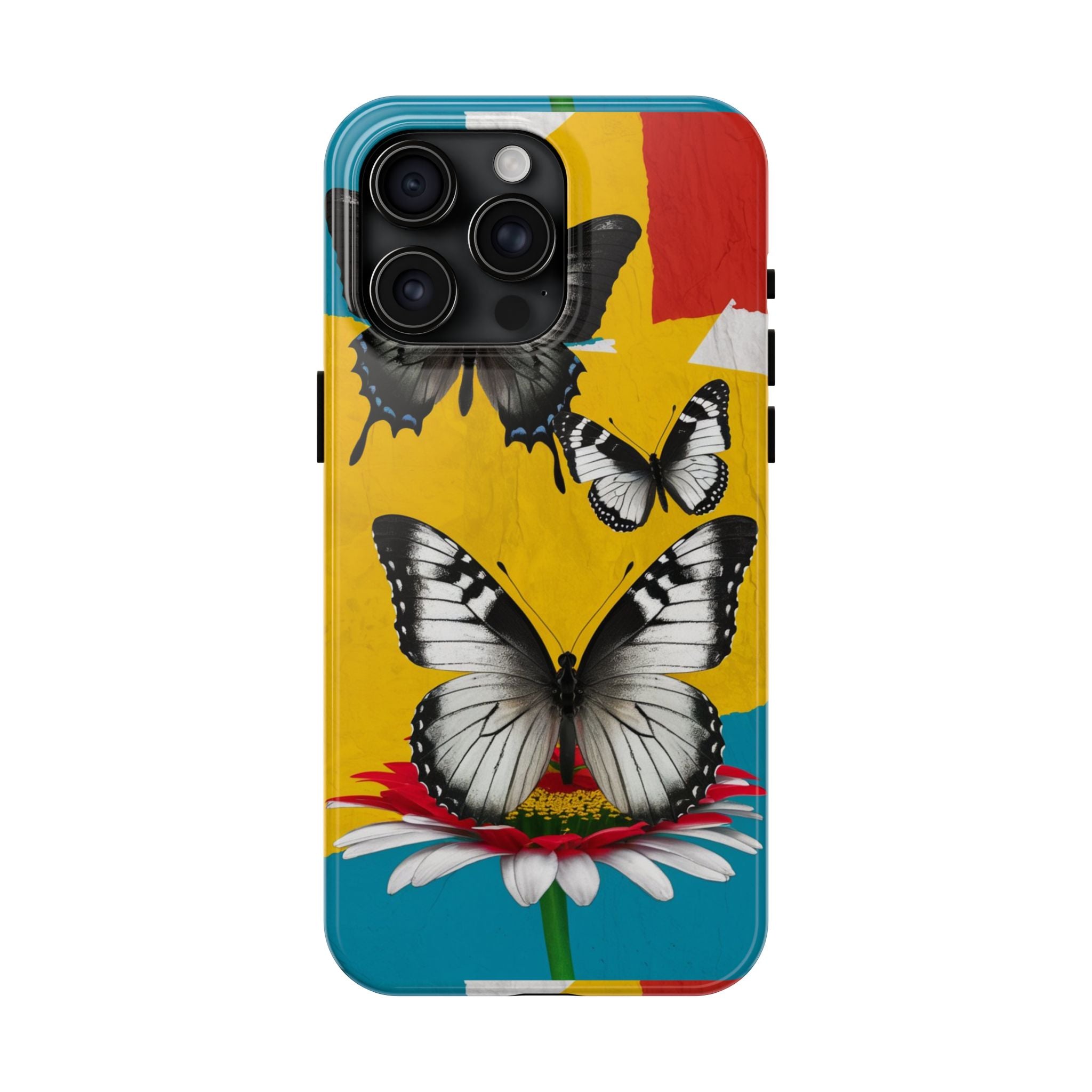 Abstract Gerber and Butterfly -  Tough Case for iPhone 14, 15, 16 - Spruced Roost