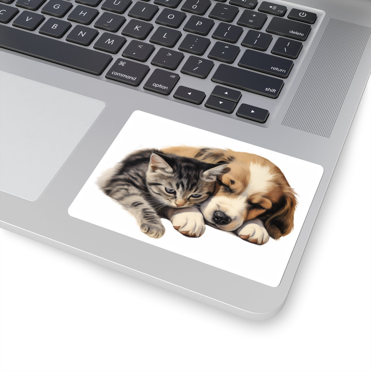 Puppy and Kitty Cuddles - Kiss-Cut Stickers