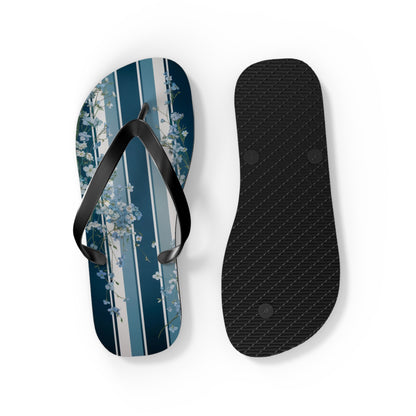 Forget me Not Striped Flip Flops