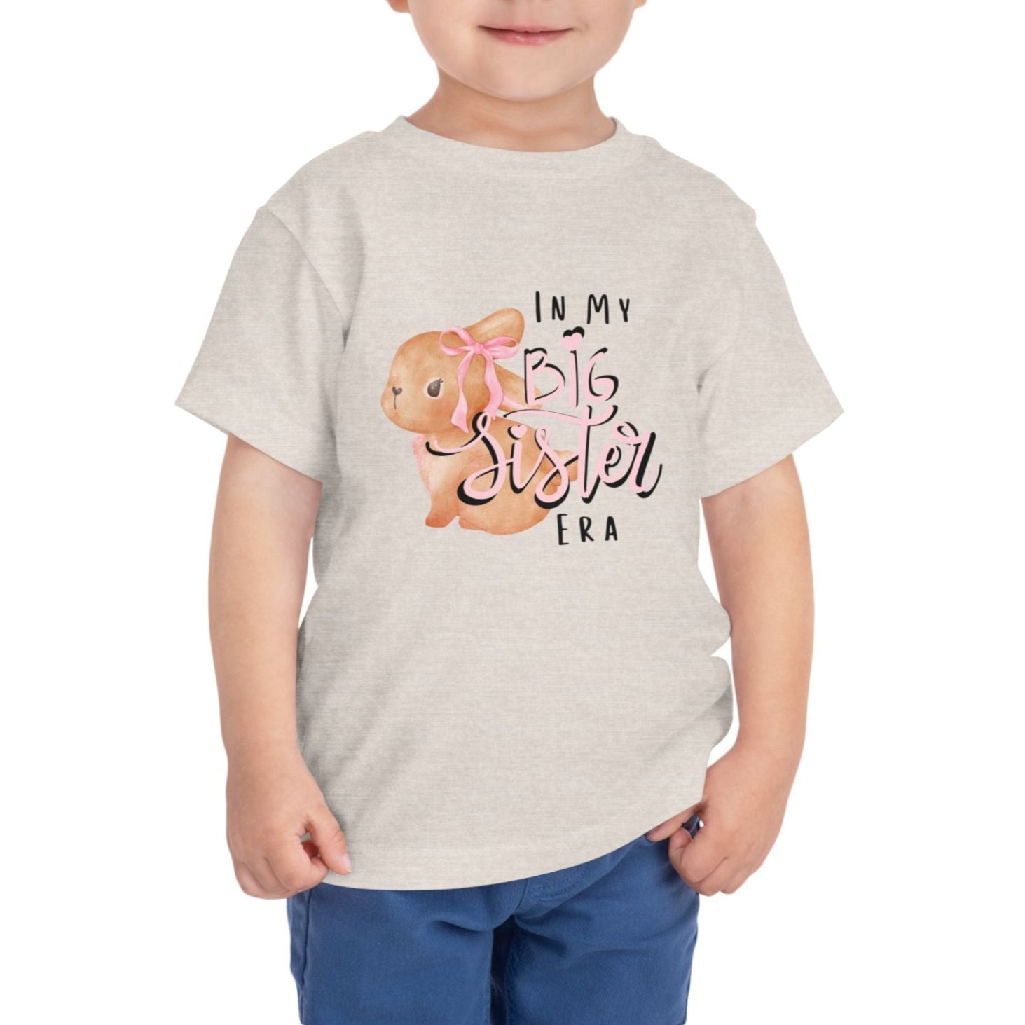 "In my Big Sister Era" - Toddler Tee with Cute Bunny Design