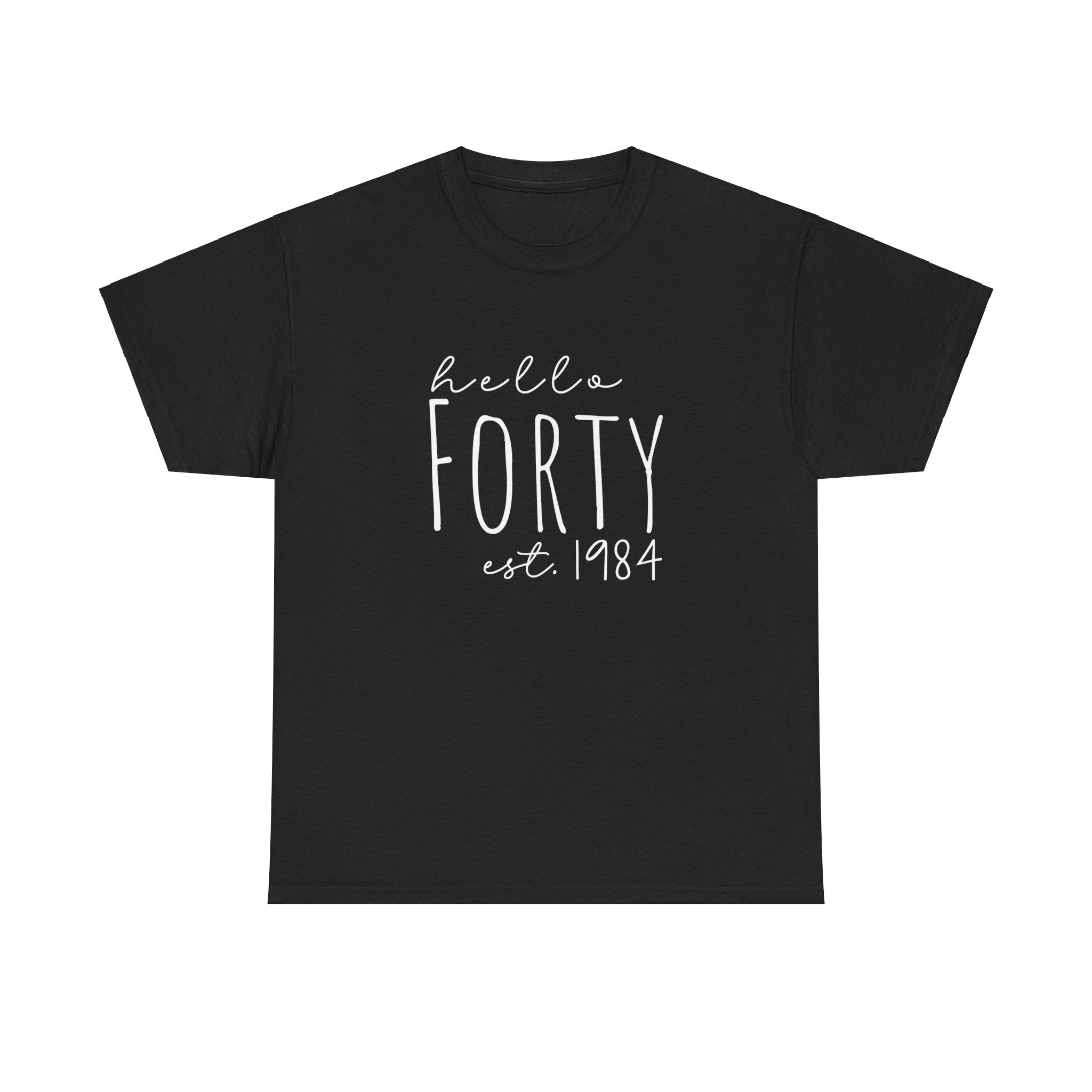 Forty Black & White Unisex Heavy Cotton Tee - Spruced Roost