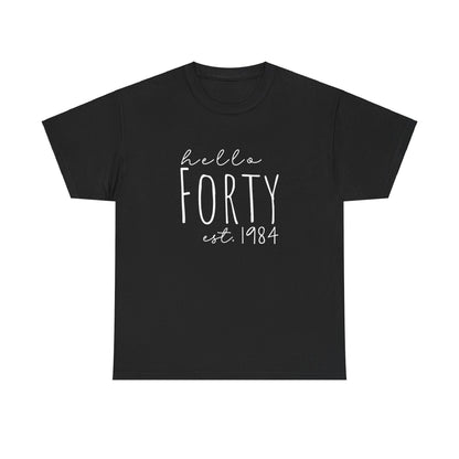 Forty Black & White Unisex Heavy Cotton Tee