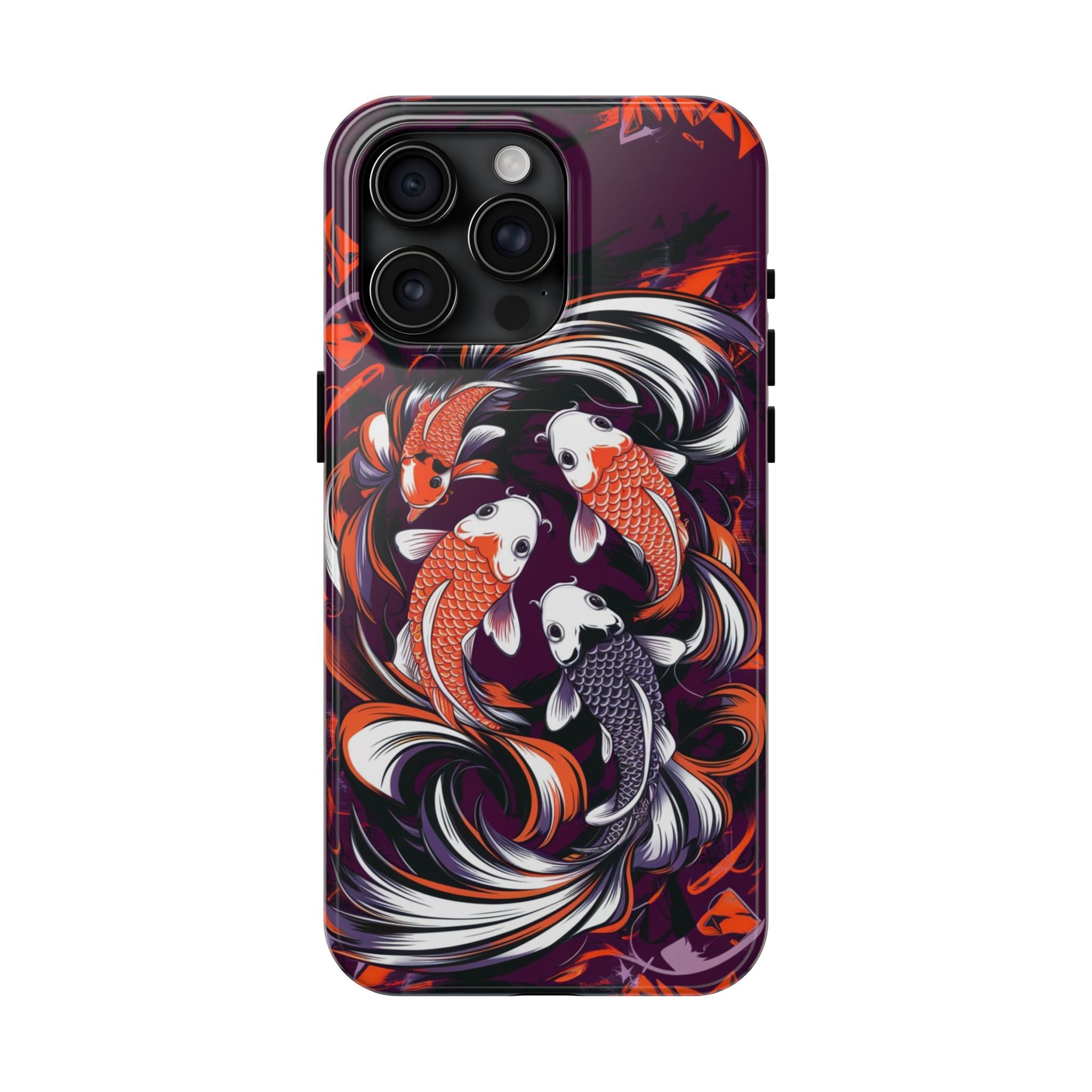 Koi Fish Purple - Tough Case for iPhone 14, 15, 16 - Spruced Roost