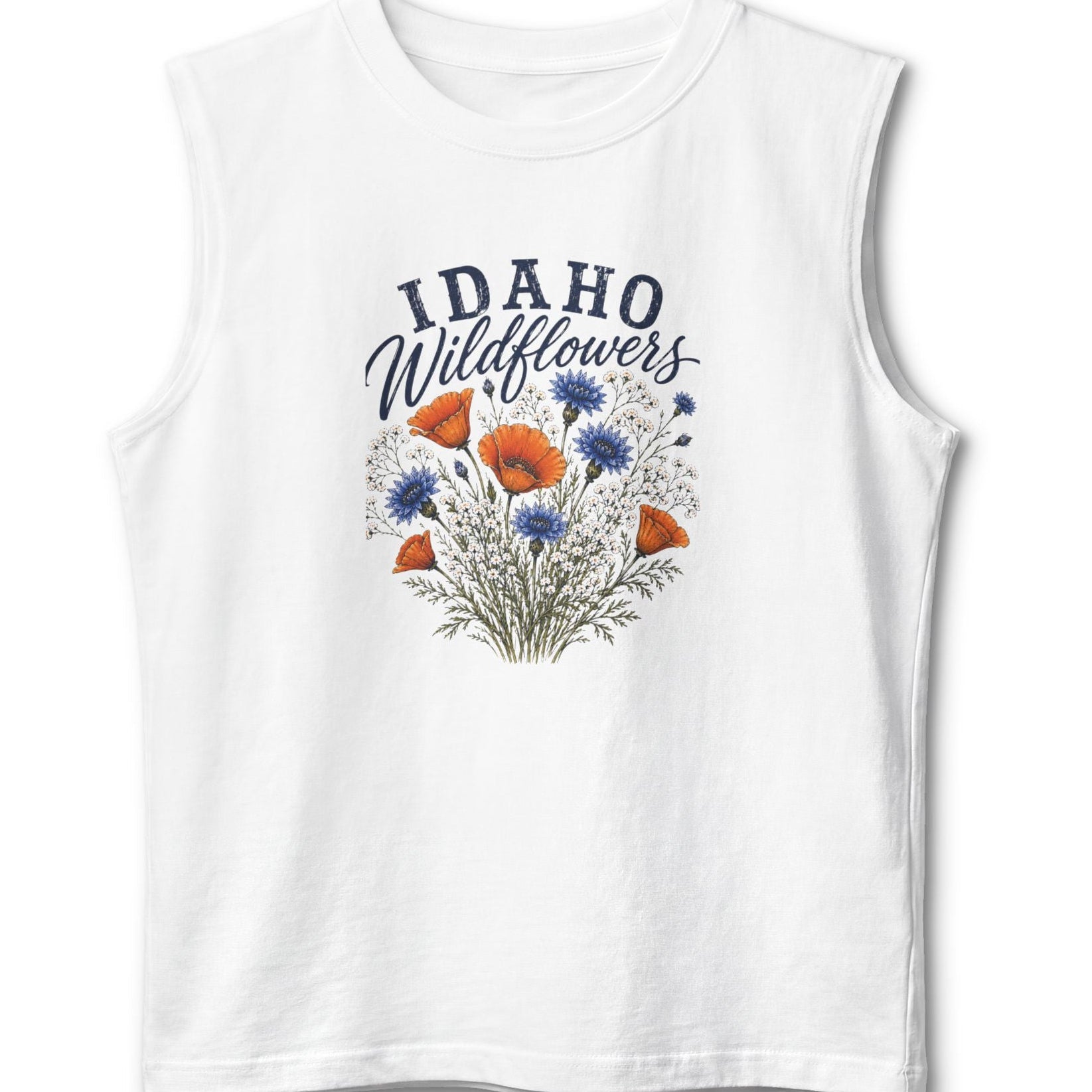 Idaho Wildflowers Unisex Jersey Muscle Tank - Spruced Roost