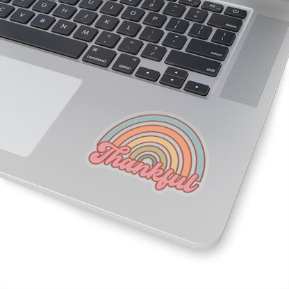 Thankful Rainbow Thanksgiving Kiss-Cut Stickers