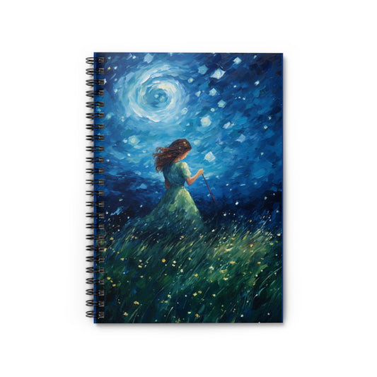 Starry Skies - Spiral Notebook - Ruled Line - Spruced Roost