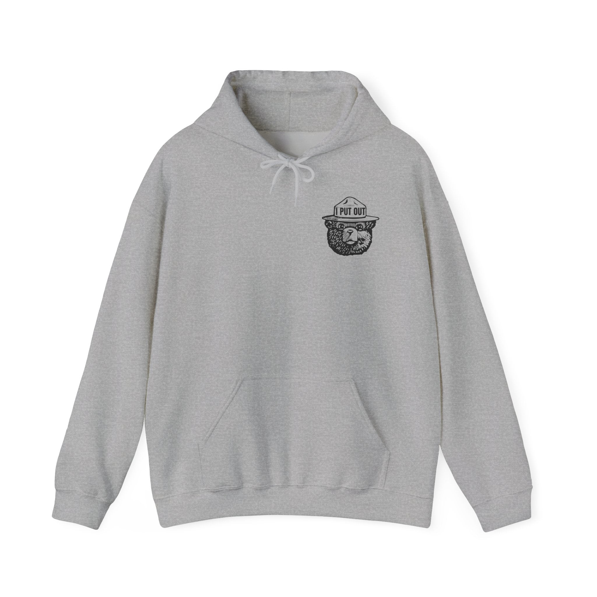 Smokey Firefighter Hoodie – 'I Put Out' Hooded Sweatshirt