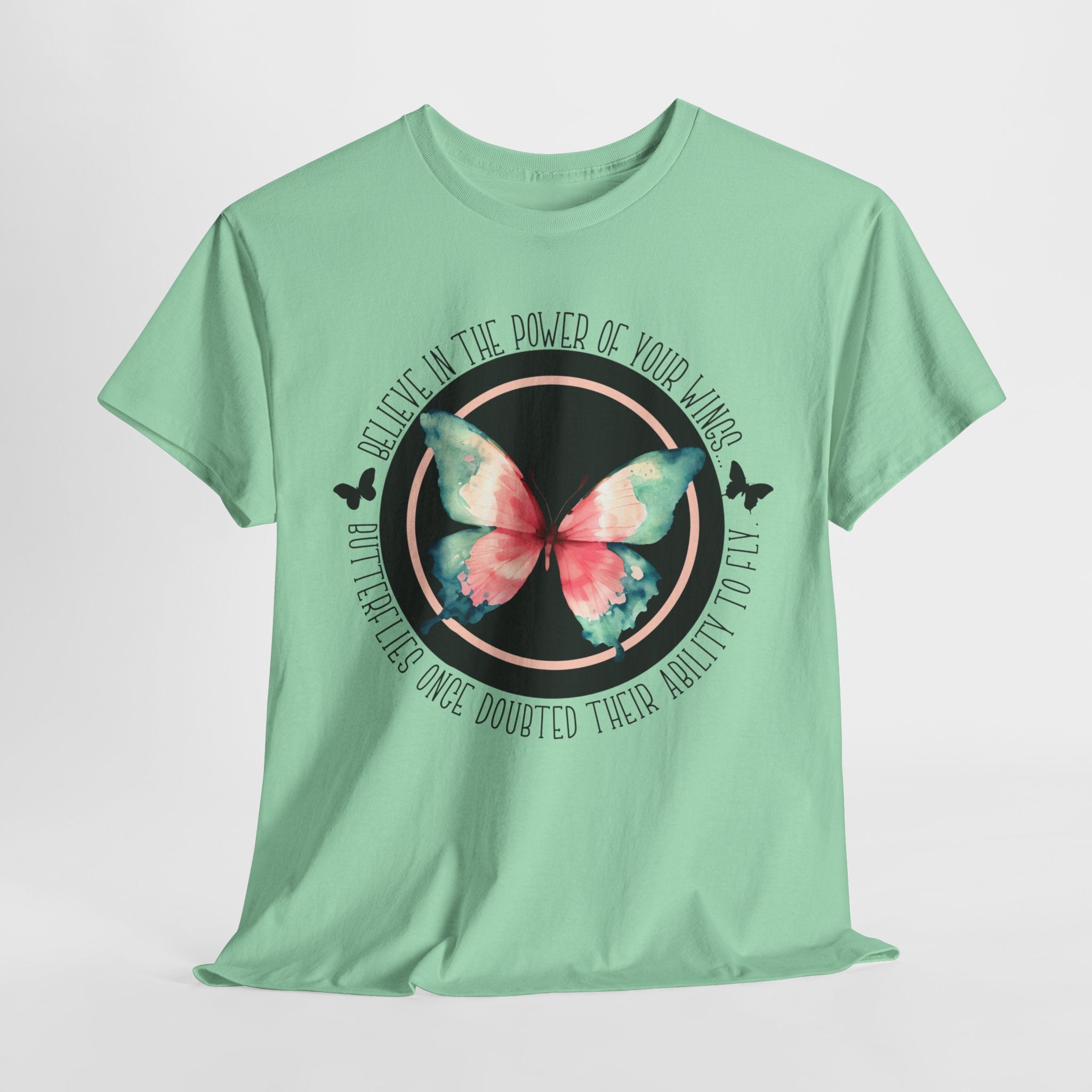 Believe in the Butterfly - Unisex Heavy Cotton Tee - Spruced Roost