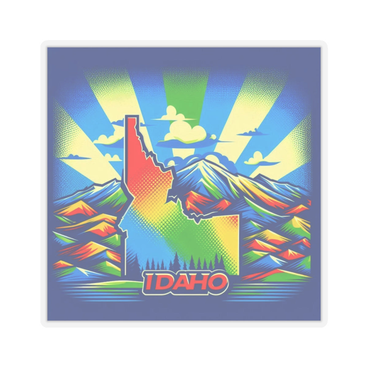 Idaho State Kiss-Cut Stickers