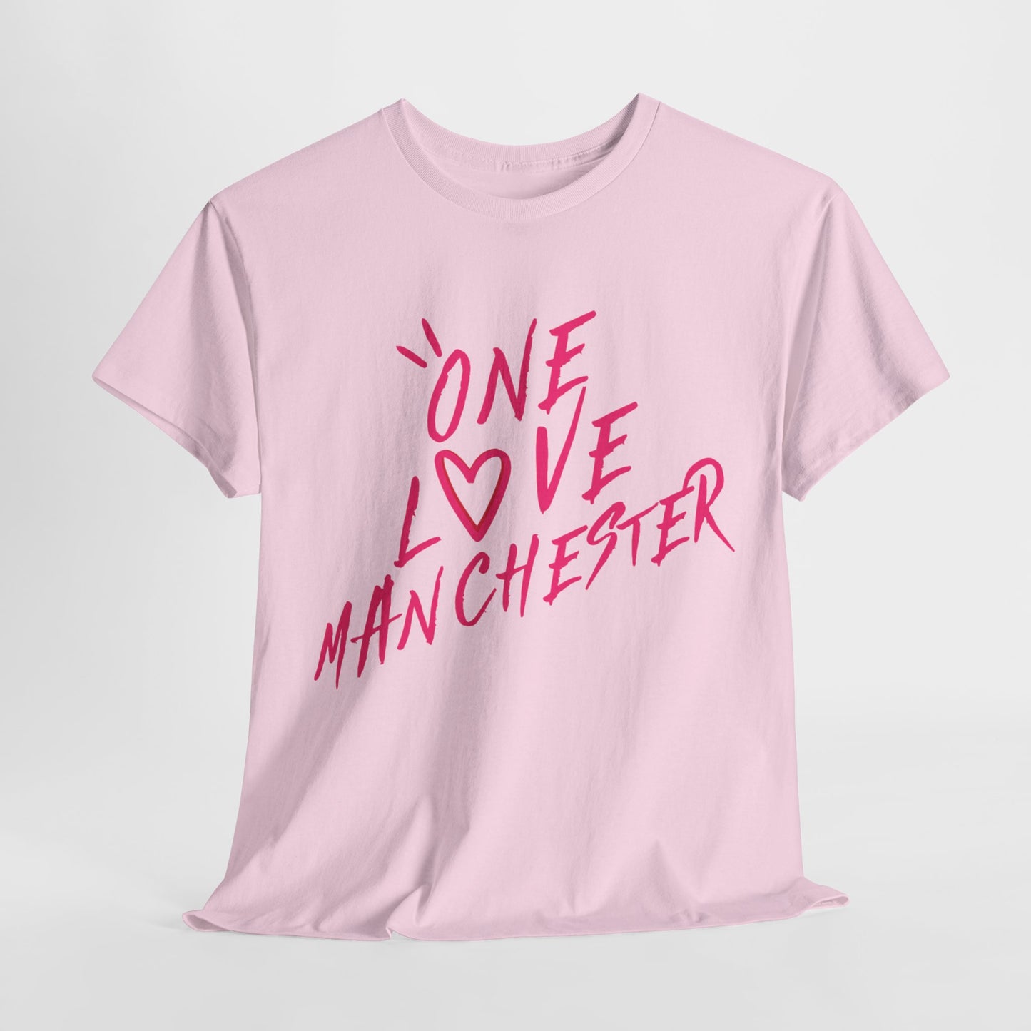 One Love Manchester Hot Pink - Unisex Heavy Cotton Tee