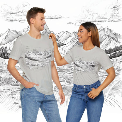 Chugach Valley Alaskan Wilderness - Unisex Jersey Short Sleeve Tee